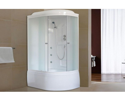 Душевая кабина Royal Bath RB 8120BK2-M 120х80 см, с матовыми стеклами, левосторонняя