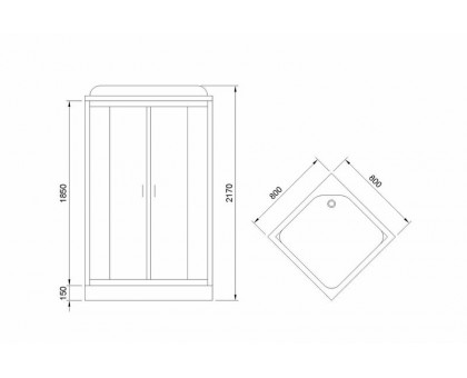 Душевая кабина Royal Bath RB 80HP4-MM 80х80 см, с матовыми стеклами