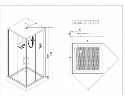 Душевая кабина Esbano ES-100CKR