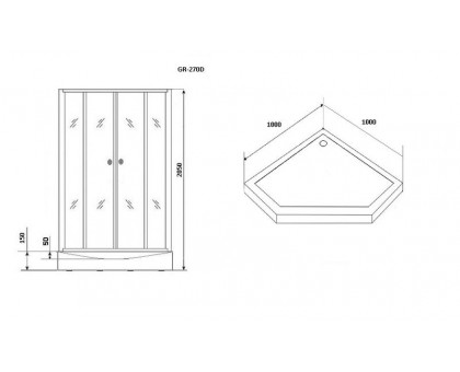 Душевая кабина Grossman GR270D Classic 100х100 см