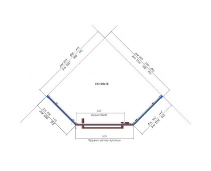 Душевой уголок RGW HO-084W 90x90, прозрачное стекло