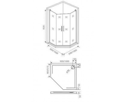 Душевое ограждение Good Door PANDORA PNT-TD-100-C-CH