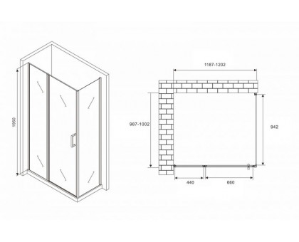 Душевой уголок ABBER Sonnenstrand AG04120S-S100