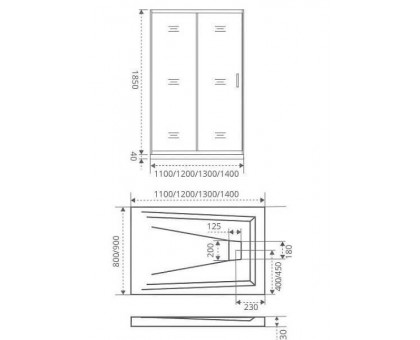 Душевое ограждение Good Door INFINITY WTW-140-S-CH 140 см