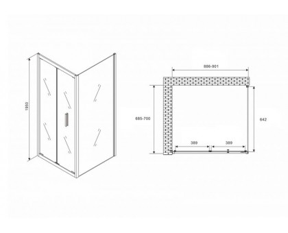 Душевой уголок ABBER Sonnenstrand AG07090-S70