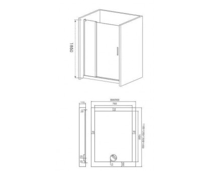 Душевое ограждение Good Door PANDORA WTW-140-T-CH 140 см