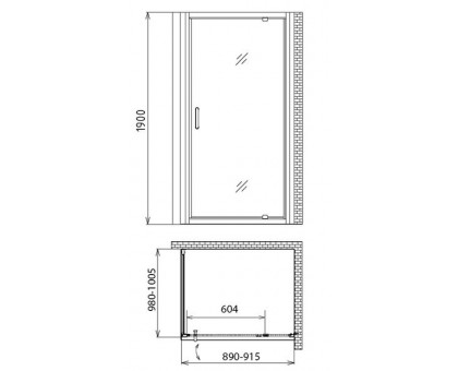 Душевой уголок Gemy Sunny Bay S28170-A100 90х100 см