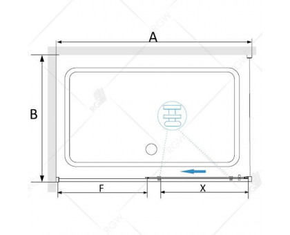 Душевой уголок RGW SV-42B (SV-12B + Z-050-2B) 100x80, прозрачное стекло