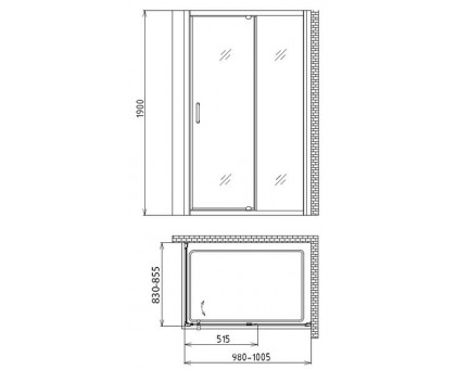 Душевой уголок Gemy Sunny Bay S28191A-A85 100х85 см