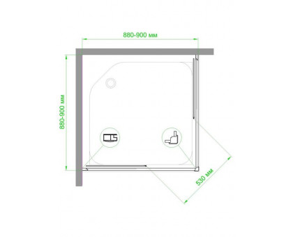 Душевой уголок Royal Bath RB HPD-C-CH 90х90 см, с матовыми стеклами