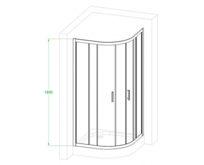 Душевой уголок Royal Bath RB HKD-C-CH 100х100 см, с матовыми стеклами