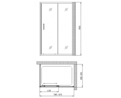 Душевой уголок Gemy Victoria S30191A-A90 120х90 см