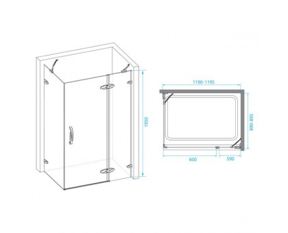 Душевой уголок RGW SA-41 90x120, прозрачное стекло