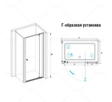 Душевой уголок RGW PA-32 (PA-02 + Z-12 + A-11) 80x80, стекло шиншилла